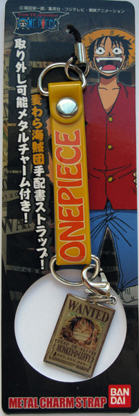главная фотография One Pece WANTED Poster Metal Charm Strap: Monkey D. Luffy