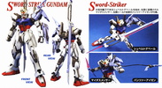 фотография MG GAT-X105+AQM/E-X02 Sword Strike Gundam, GAT-X105+AQM/E-X03 Launcher Strike Gundam