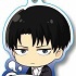 Gyugyutto Acrylic Keychain Attack on Titan Season 3: Levi Ackerman with Teacup 