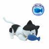 фотография Cup Figure Magnekko Cat Mini Action Figure Vol.3: Black and white cat fish