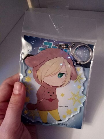 Yuri!!! on Ice Deka Keychain Casual Wear ver.: Yuri Plisetsky & Makkachin