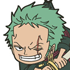 One Piece Tsumamare Pinched Keychain: Roronoa Zoro