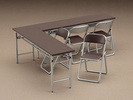 фотография 1/12 Posable Figure Accessory: Meeting Room Tables & Chairs