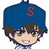 Nendoroid Petite Trading Rubber Straps Ace of Diamond: Eijun Sawamura