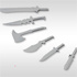 M.S.G Modeling Support Goods Weapon Unit 34 Knife Set