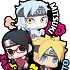 Rubber Mascot Buddy Colle BORUTO -NARUTO THE MOVIE- Seichou shita Ore-tachi Dattebayo Hen: Boruto & Sarada & Mitsuki