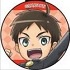 Shingeki! Kyojin Chuugakkou Can Badge Strap: Eren Yeager