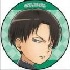 Shingeki! Kyojin Chuugakkou Can Badge Strap: Levi