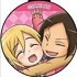 Shingeki! Kyojin Chuugakkou Can Badge Strap: Christa Lenz, Ymir