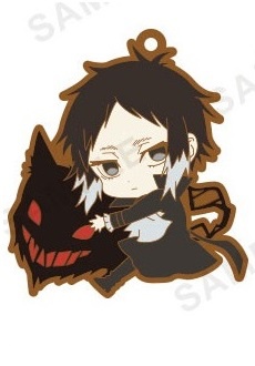 главная фотография Bungo Stray Dogs PitaColle Rubber Strap BLACK: Ryuunosuke Akutagawa