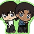 Detective Conan ChokoKawa Twin Rubber Strap: Okita Soshi and Hattori Heiji