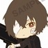 Bungo Stray Dogs PitaColle Rubber Strap Kuro no Jidai Ver.: Osamu Dazai