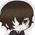 Bungo Stray Dogs Petanko Trading Acrylic Strap Vol.2: Osamu Dazai kuro no jidai ver.