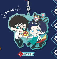 главная фотография Blue Exorcist Kyoto Nogura Ou King Clear Rubber Strap: Rin & Yukio & Kuro