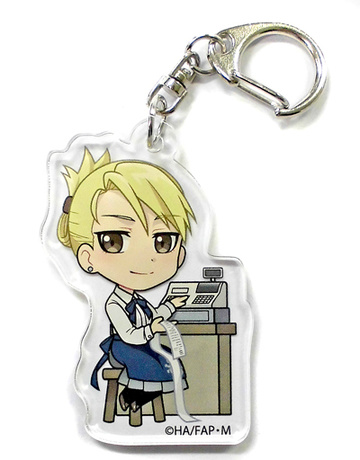 главная фотография FULLMETAL ALCHEMIST×PRINCESS CAFE Acrylic Key Holder: Riza Hawkeye