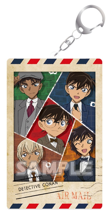 главная фотография Detective Conan Chararium Photo Acrylic Keychain: Group