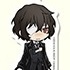 Bungo Stray Dogs DEAD APPLE Acrylic Keychain: Osamu Dazai Kuro no Jidai Ver.