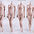 TBleague stainless steel skeleton seamless female body 12'' inch Skin tone: Pale