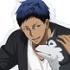 Kuroko no Basket Acrylic Stand -With a Dog & Cat-: Aomine Daiki