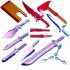 M.S.G Modeling Support Goods Weapon Unit 34EX Knife Set Special Edition POLARIZATION RED & BLUE