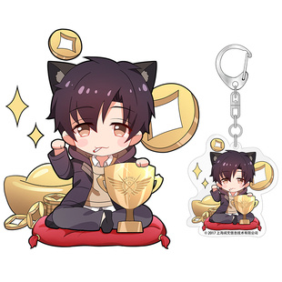 главная фотография Full-time Master Q Edition Lucky Cat Acrylic Keychain: Ye Xiu