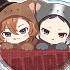 Nekomanma Acrylic Keychain Bungo Stray Dogs: Akutagawa & Nakahara