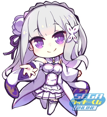 главная фотография Sega Lucky Kuji Online Re:Zero kara Hajimeru Isekai Seikatsu: Acrylic Keychain Emilia