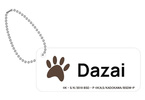 фотография Bungo Stray Dogs Nameplate Keychain: Dazai