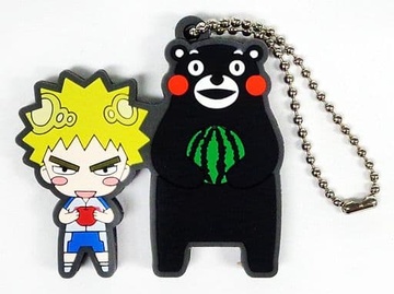 главная фотография Yowamushi Pedal Movie Rubber Keychain Collection Kumamon and Hakone Gakuen ver.: Juichi Fukutomi & Kumamon