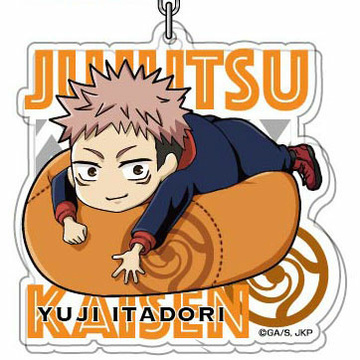 главная фотография Acrylic Keychain Jujutsu Kaisen Yurutto Cushion Series: Yuuji Itadori