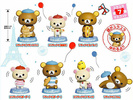 фотография Rilakkuma Bonjour Full Face Jr. Vol.2: Korilakkuma (Border)