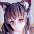 Catgirl Mia White Clothes Brown Hair Ver.