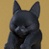 Sakuna: Of Rice and Ruin Long Cat Collectible Miniature Figures: Black