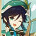 Genshin Impact Chara Metal Epoxy Keychain: Venti