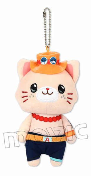 главная фотография One Piece withCAT Eye Mask Plush Keychain: Portgas D. Ace