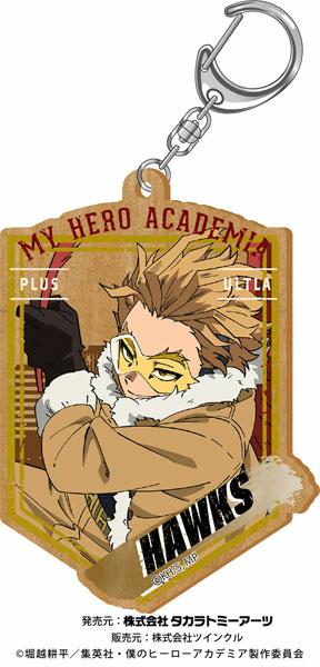 главная фотография My Hero Academia Wood Plate Keychain: Hawks