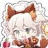 Danganronpa x Illustrator in Sweets Paradise Standing Acrylic Keychain: Komaeda Nagito