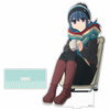 фотография Yuru Camp New Illustration Winter Camp Acrylic Stand (Large): Rin Shima