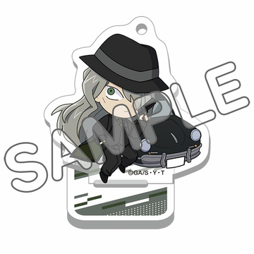 главная фотография Detective Conan Trading Acrylic Stand Style Keychain Suit Action: Gin