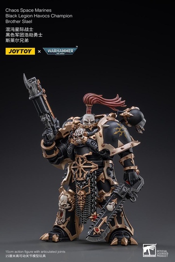 главная фотография JOYTOY x Warhammer 40000 Chaos Space Marines Black Legion Havocs Champion: Brother Slael