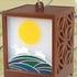 Square lantern Mascot Ball chain autumn day: Moon