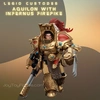 фотография JOYTOY x Warhammer: The Horus Heresy Legio Custodes Aquilon Terminator Squad: Aquilon with Infernus Firepike