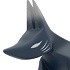 Denno Daiku Akari Kitsune Two: Navy blue x Grey (Garden lantern)