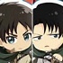 фотография Pukasshu Acrylic Figure Attack on Titan Season 3: Eren & Levi (Vertical Maneuvering)